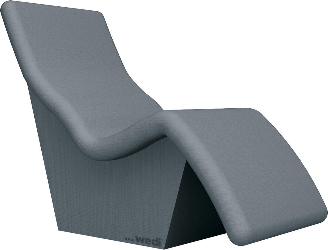 Ein Beispiel eines bei CARRO verfügbaren Leichtbauelements: Ein befliesbarer Sitz der Marke wedi, ergonomisch geformt.